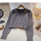 Casual temperament gentle V-Neck long sleeve top  5907