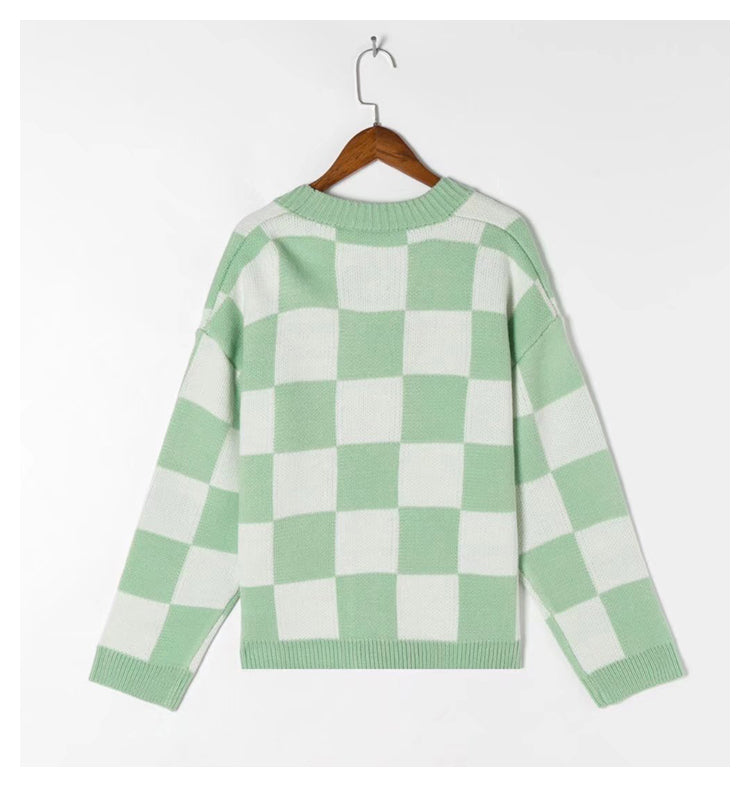 Lazy Wind Schachbrett mit Pullover Herbst 7403