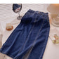 New Korean style fashionable temperament retro A-line skirt  5715
