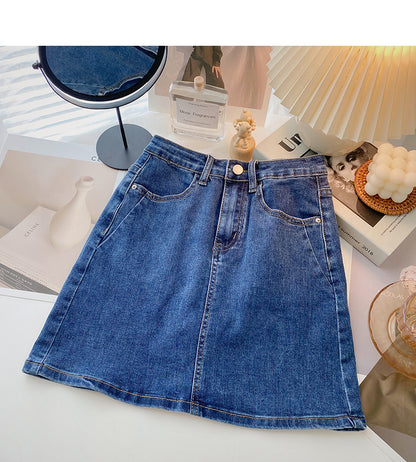 Retro and versatile high waist skirt  5638