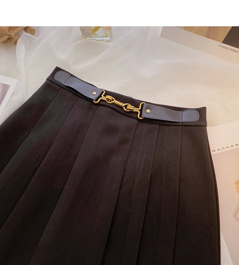 Jupe plissée taille haute style Hong Kong 5592