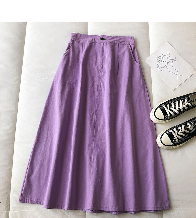 New Korean version of Hong Kong style casual casual skirt  5690