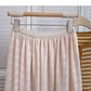 Solid color draped pleated high waist A-line skirt  5802