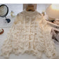 New Korean version lazy and fashionable loose hole long sleeve top  5900