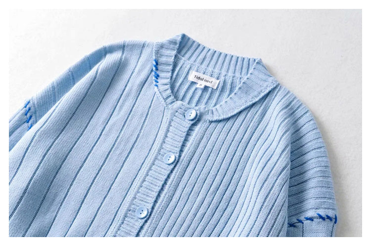 Nouveau pull japonais doux à simple boutonnage 7233