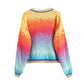 Mohair knitted cardigan women's loose foreign style sweater coat  7368