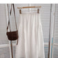 Korean version small fresh pure color versatile high waist skirt  5821