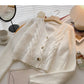 New Korean long sleeve short slim top  5981