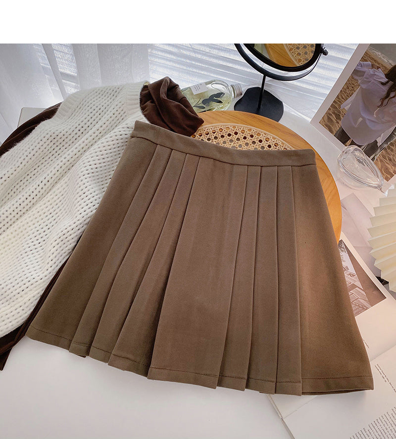 Neuer Temperament im koreanischen Stil alternder kleiner Mann mit hoher Taille und dünnem Rock 5529