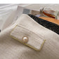 Koreanischer eleganter Retro-Perlenknopf mit hoher Taille A-förmiger Rock 5533