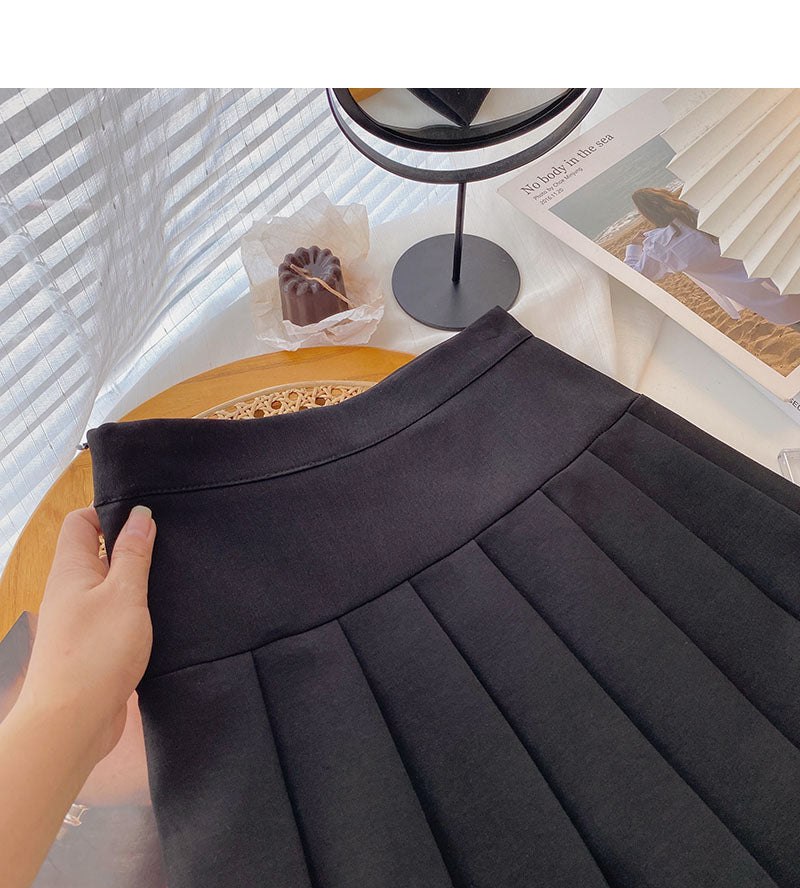 Korean fashionable and versatile A-shaped high waist skirt  5588