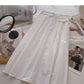 New Korean high waist thin solid color medium and long skirt  5826