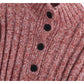 Loose pullover, lazy wind, high neck, inner lap sweater  7466