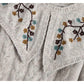 Pullover mit Puppenhalsausschnitt und Blumenstickerei in schwerer Industrie 7220