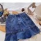 New slim personalized Ruffle A-shaped fishtail skirt  5603