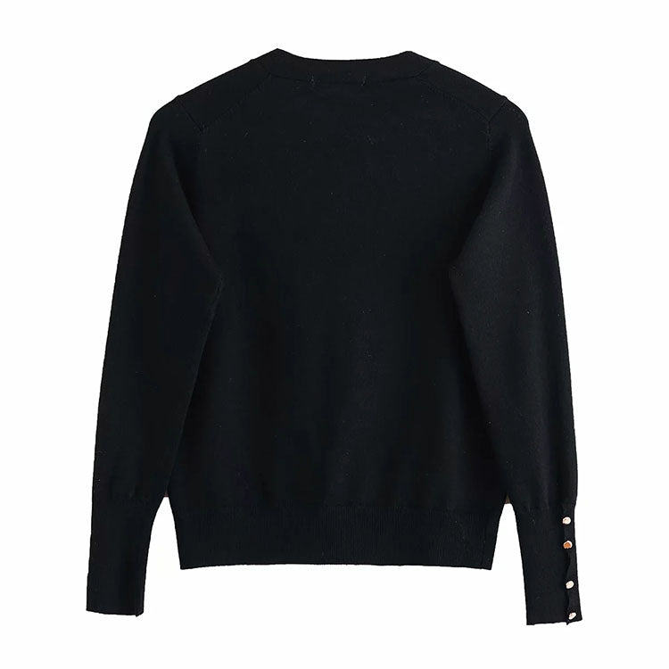 Cardigan mit schmaler Knopfleiste und Jacke 7215