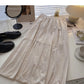Korean slim and versatile comfortable high waist A-line skirt  5743
