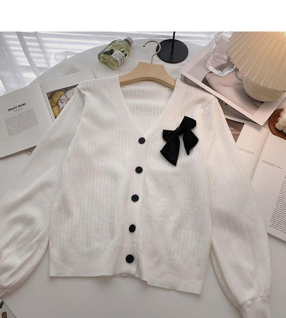 Korean minority design bow tie top fashion  6560