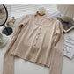 Long sleeve Pullover small square neck sweater  6636