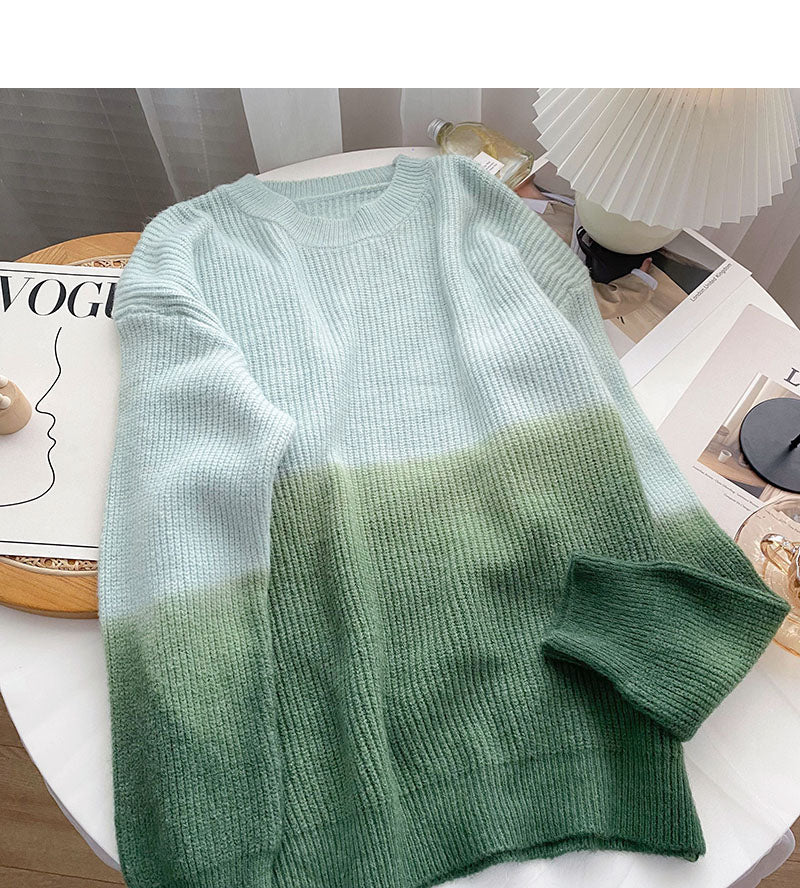 Nischendesign, personalisierter, gestrickter, langärmliger Pullover mit losem Oberteil 6111