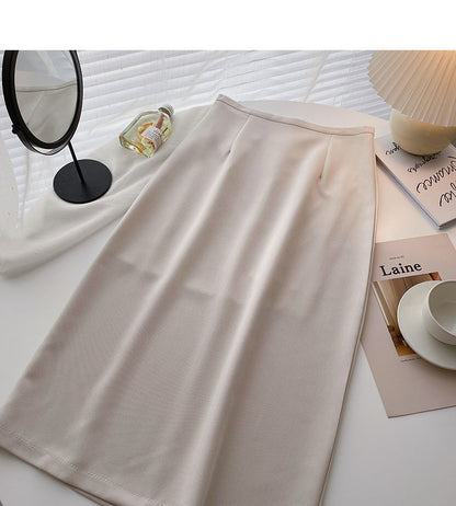 Split design, casual and versatile, popular high waist A-line skirt  5701