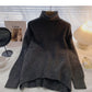 Fauler, einfarbiger Retro-Minoritäts-Langarm-Pullover, lockeres Oberteil 6642