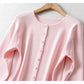 New simple slim button knit cardigan  7285