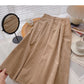 Hong Kong style leisure solid color high waist corduroy dress  5776