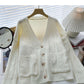 Minority retro V-neck twist Long Sleeve Jacket  6033
