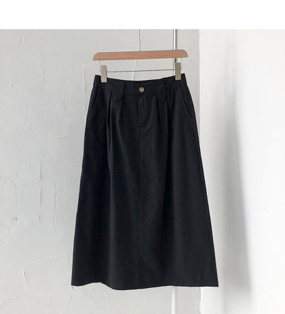 Neue koreanische Version der Sen-Serie Retro-Rock mit halbelastischer Taille über dem Knie 5687