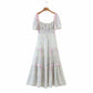Französisches bauchbedeckendes dünnes Retro-Kleid 7137