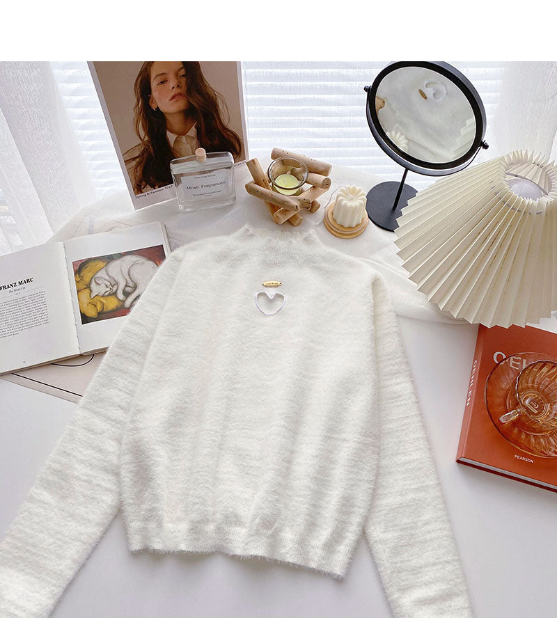 Imitation mink sweater personality hollowed out  6099