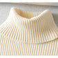 Amerikanischer Retro-Pullover mit Stehkragen, freiliegendem Bauchnabel und hoher Taille 7351