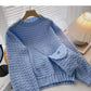 Koreanische Version fauler Wind süßer einfarbiger lockerer Pullover Pullover 5943