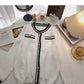 Xiaoxiangfeng color matching round neck sweater cardigan female  6011