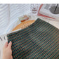 The new Korean retro style shows a thin Plaid hip wrap skirt  5531