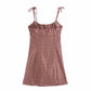 Split thin bandage suspender stitched dress sub skirt  7078