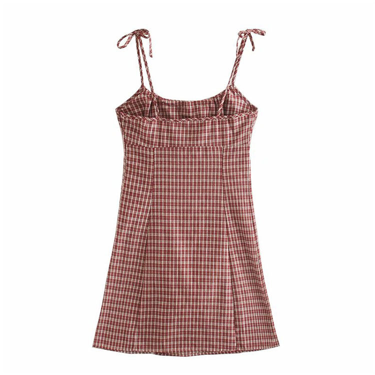Split thin bandage suspender stitched dress sub skirt  7078