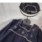 Chemise bébé à manches longues et col carré brodée au design coréen 6292
