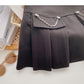 Slim and versatile age reducing personalized chain high waist A-line skirt  5572