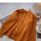 New Korean retro Hong Kong style casual versatile long sleeved twist top  5958