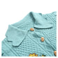 Vintage-Strickjacke mit Sonnenblumenstickerei 7518