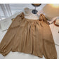 Niche fashion slim square collar collarbone top  6326