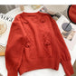 Personalisierter Pullover mit dreidimensionalem Blümchendesign 6002