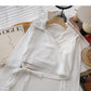 Niche design cross Lapel strap short sweater  6617
