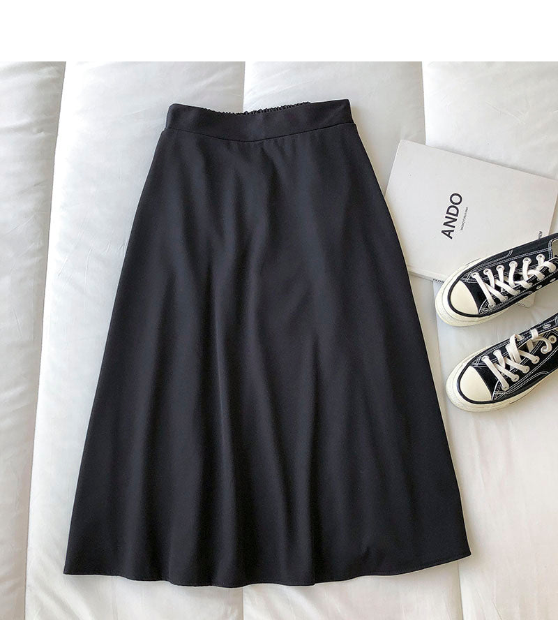 New Korean long skirt with gentle and thin temperament  5689