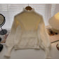 Korean style slim high collar Lantern Sleeve Blouse  5938