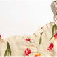 Robe polyvalente à col carré et taille fine à imprimé floral français, longueur genou, 7138