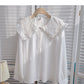 Lace doll neck Vintage age reducing shirt  6403