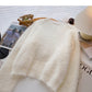 Solid imitation mink sweater thin top  6086